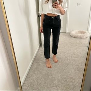 ZARA Straight Leg Black Jeans